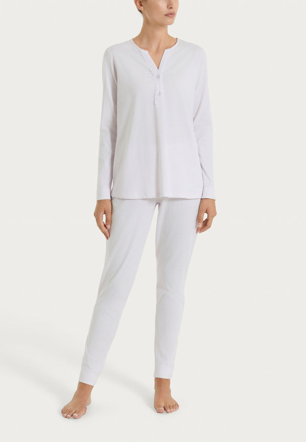 RAGNO Pigiama Donna Lungo Cotone Jersey Leggero Unita DT20N1