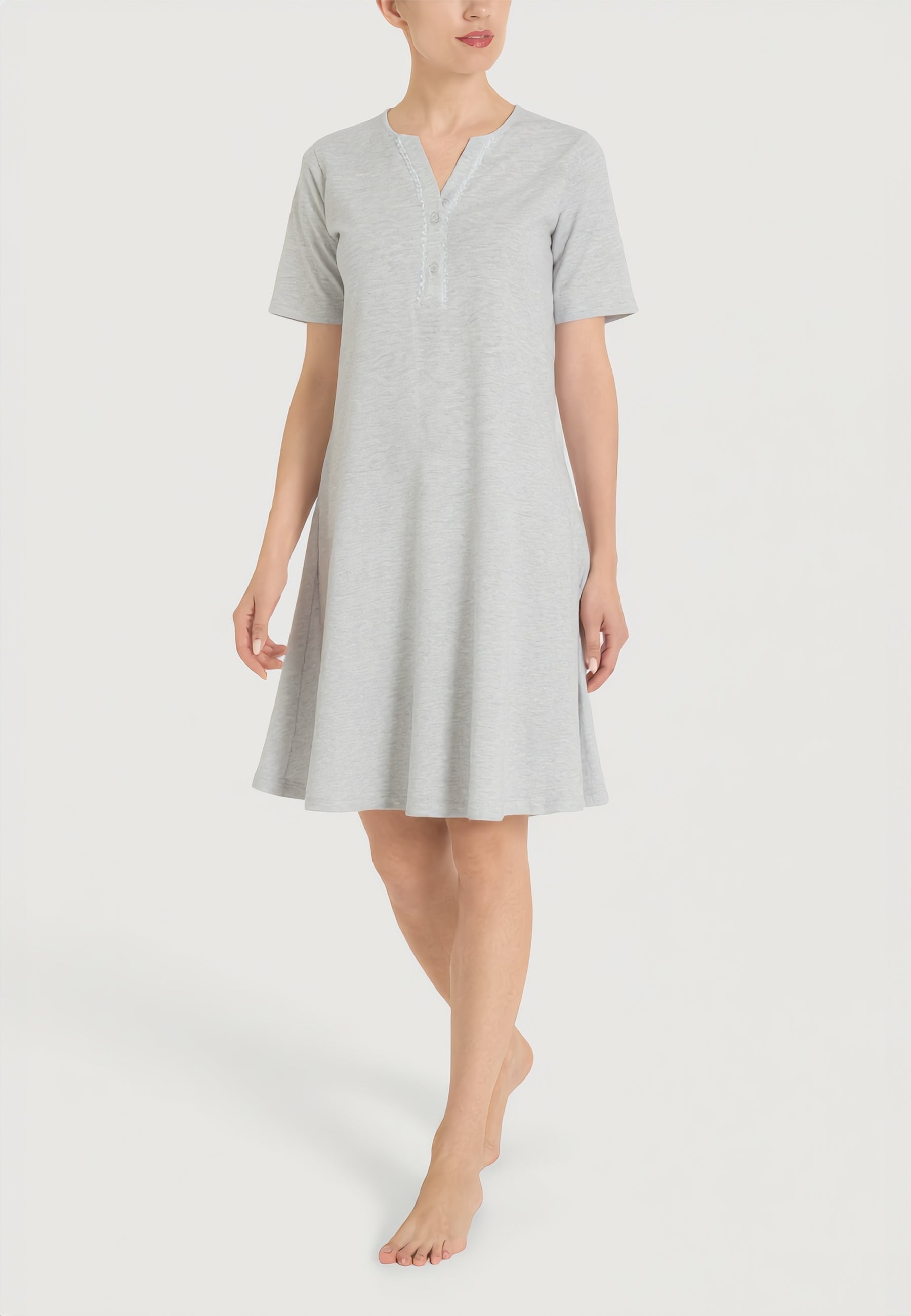 RAGNO Camicia Notte Mezza Manica Donna Cotone Leggero DT20NK