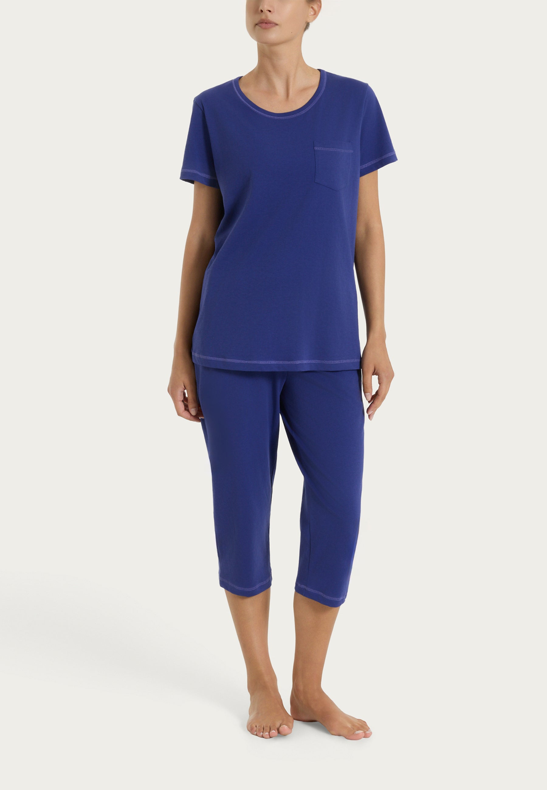 RAGNO Pigiama Donna Corto Girocollo Cotone Jersey Leggero DT30NB