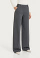 RAGNO Pantalone Donna Ampia Eco Jacquard Gessato Invernale DT59PA