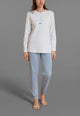 RAGNO Pigiama Donna Cotone Interlock Leggermente Felpato DU12N1