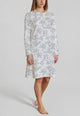 RAGNO Camicia da Notte Lunga Cotone Cotone Fantasia DU26NK-NO