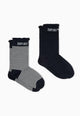 EMPORIO ARMANI 2 Paia Calze Donna Logo Emporio Armani Cotone EW000579-AF25681
