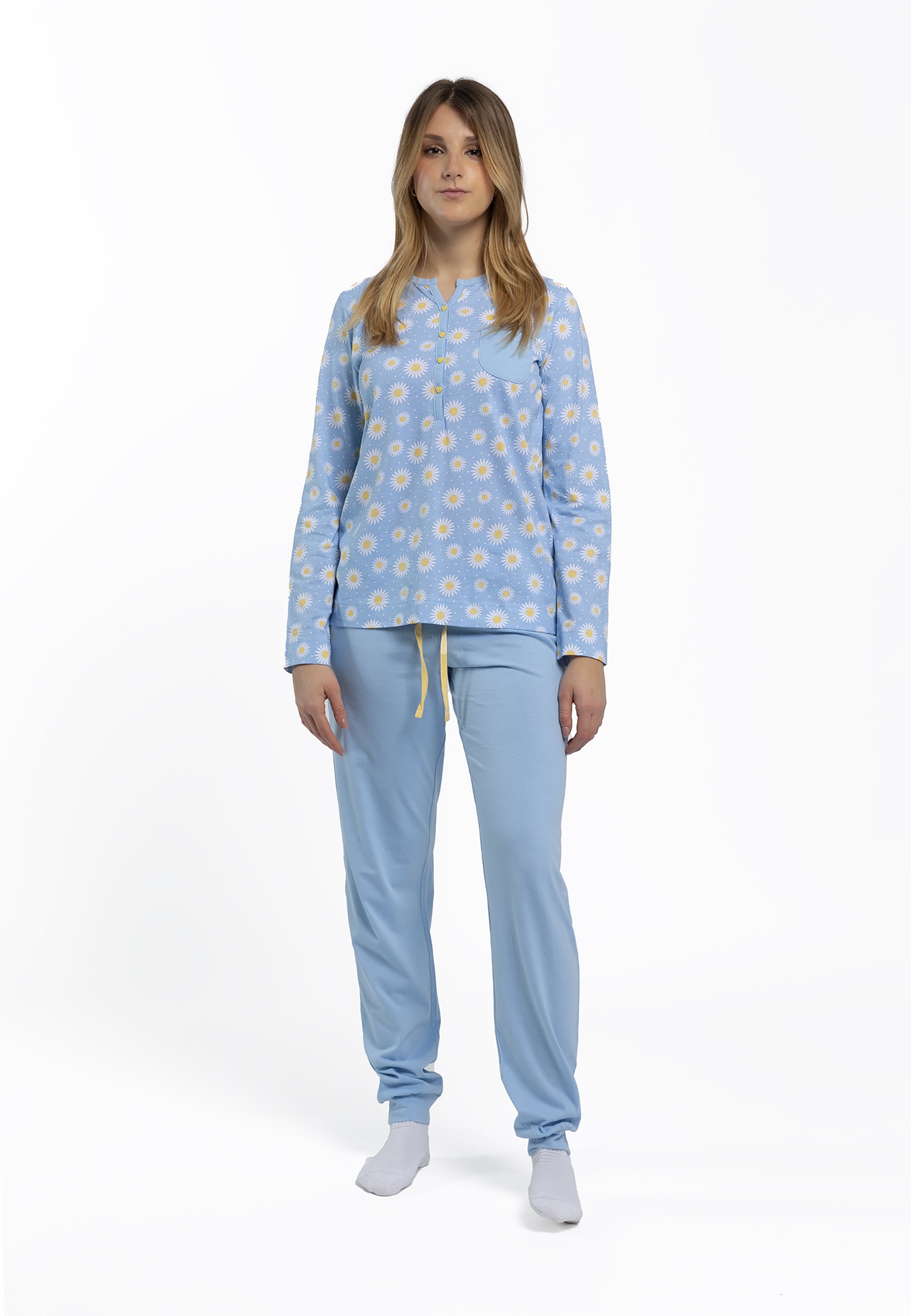 Pigiama donna manica lunga cotone leggero LOVABLE 9L0D6O