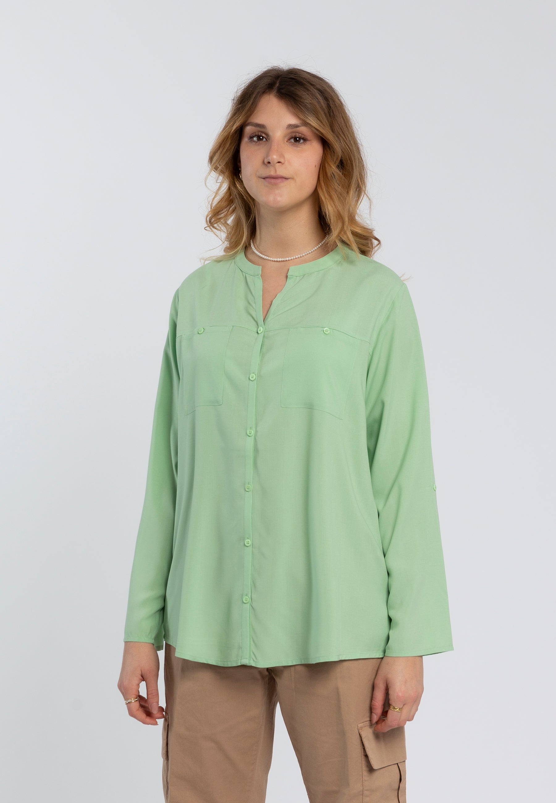 Camicia Donna Manica Lunga 100% Viscosa Leggera RAGNO DM64SI