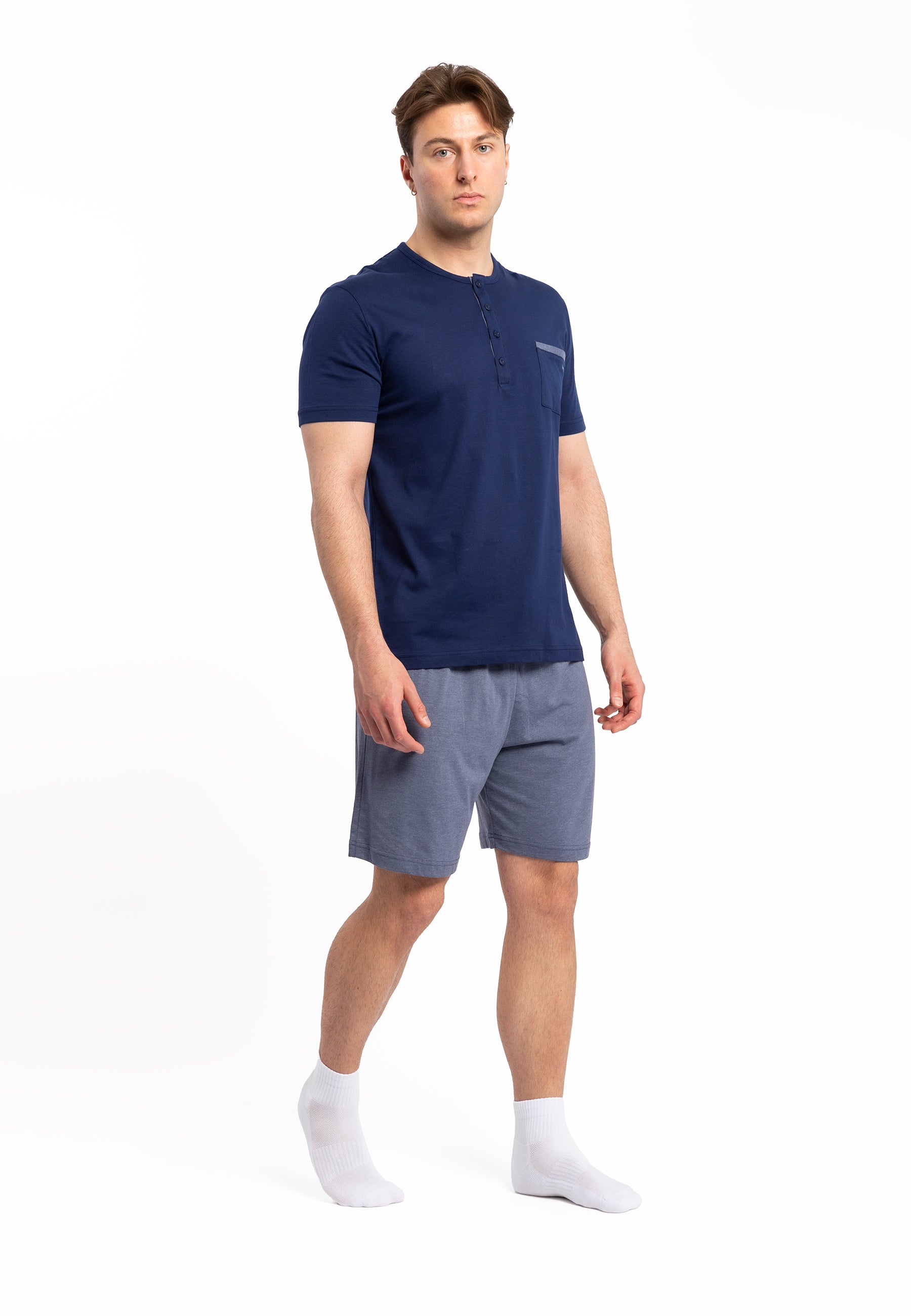 Pigiama uomo corto mezze maniche 100% Cotone leggero LOVABLE 9L0D6L