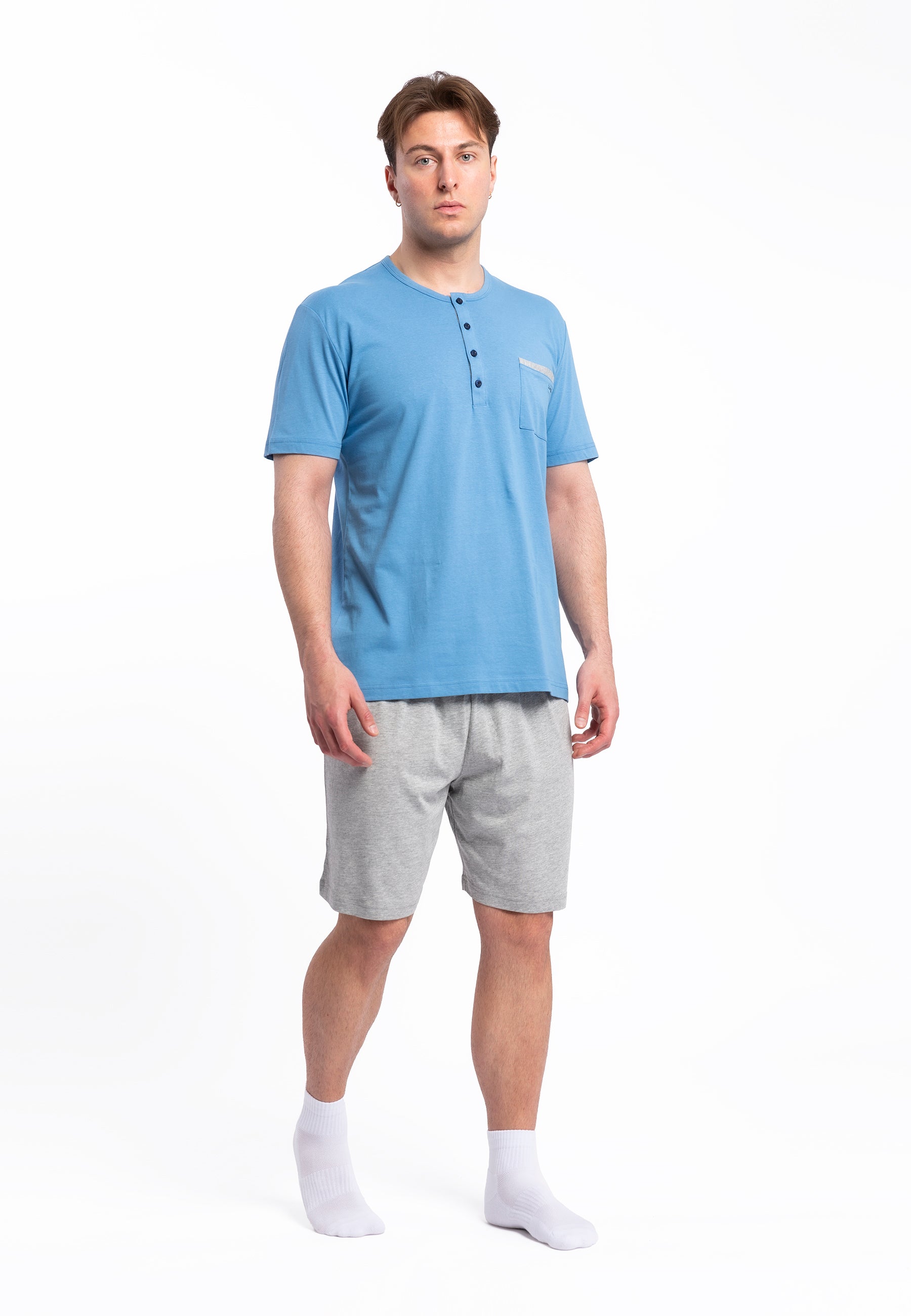 Pigiama uomo corto mezze maniche 100% Cotone leggero LOVABLE 9L0D6L