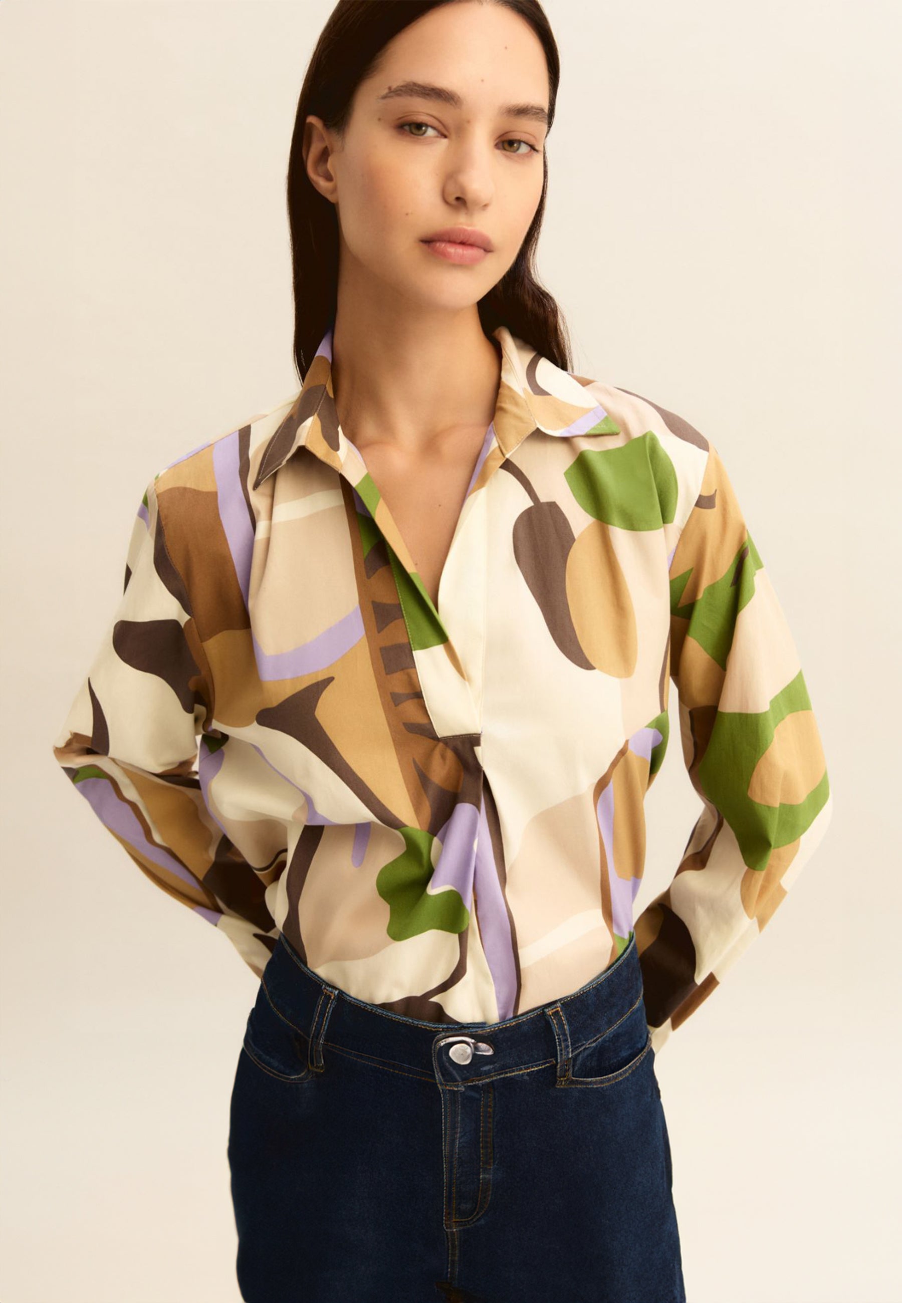 EMME MARELLA Camicia Donna Cotone Collo Polo ART. PONTILE