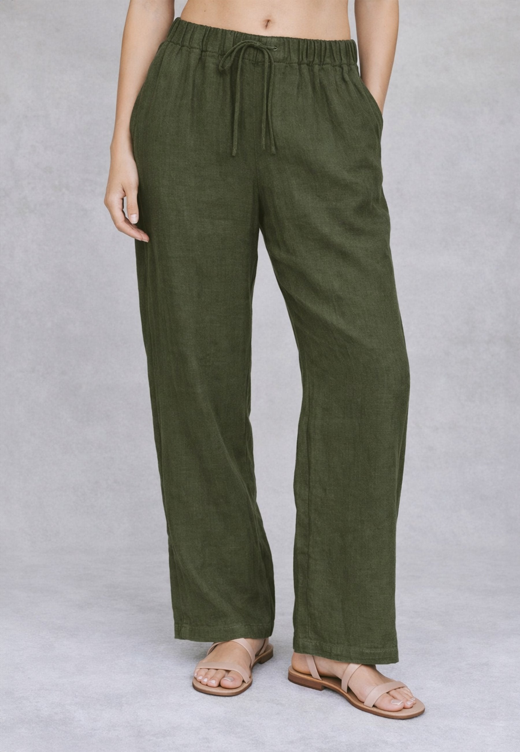 EMME MARELLA Pantalone Donna Lino Con Coulisse ART. SAUNA