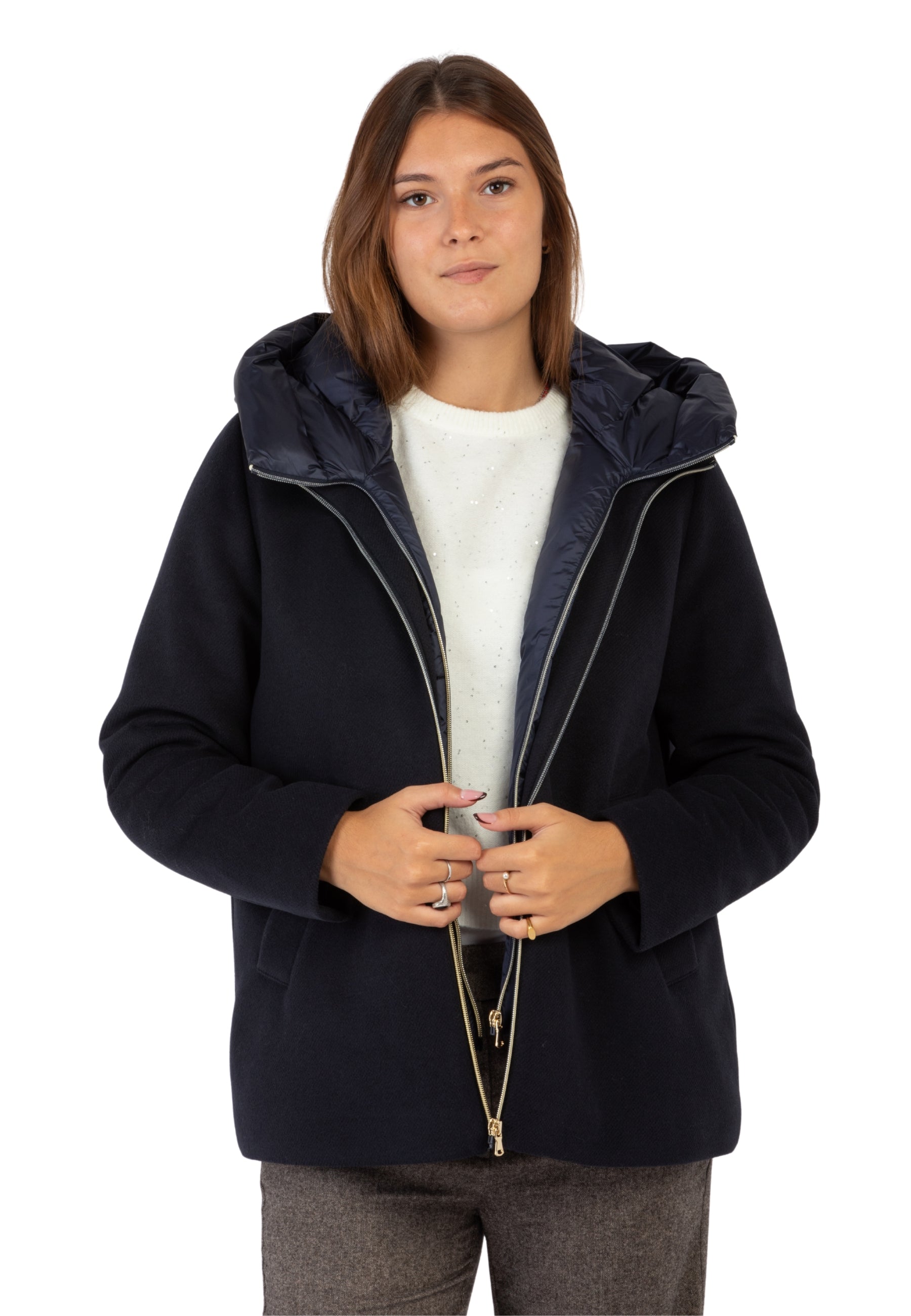 EMME MARELLA Cappotto Donna Corto Panno Imbottito ART. SORRISO