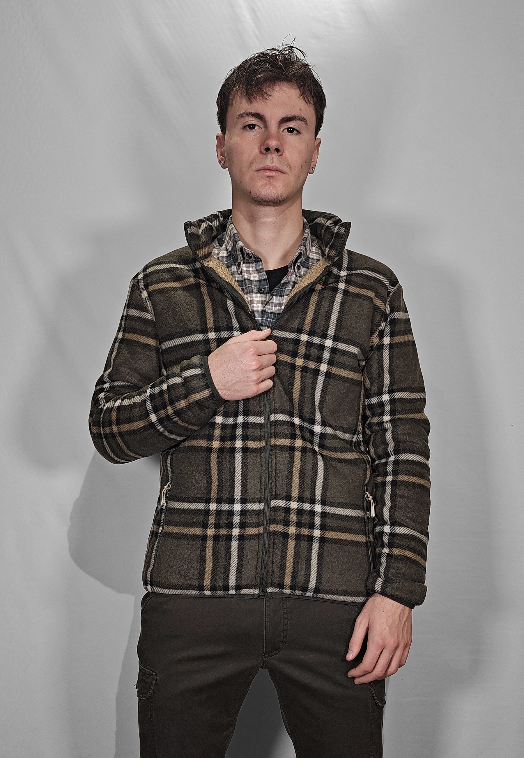 F.LLI CAMPAGNOLO Giacca Uomo Zip Pile Sczzese interno ecopelliccia ART. 2P9537