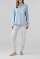 NOI DI NOTTE Pigiama Donna Lungo Cotone Estivo ART. FA009462