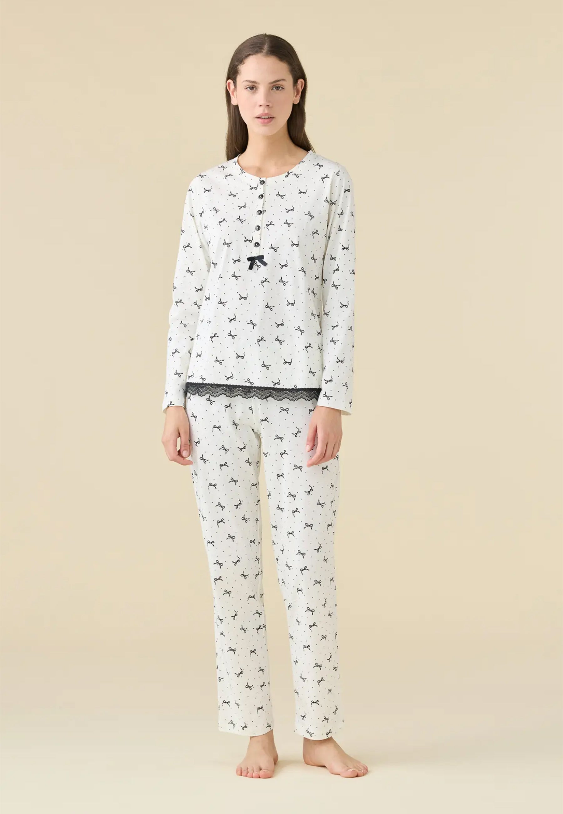 NOI DI NOTTE Pigiama Donna Lungo Cotone Estivo ART. FA009475