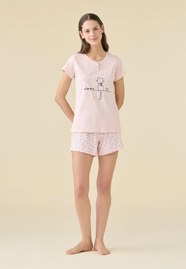 NOI DI NOTTE Pigiama Corto Donna Cotone Estivo ART. FA009564