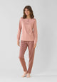 NOI DI NOTTE Pigiama Donna Lungo Cotone Interlock Felpato FA009883