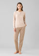NOI DI NOTTE Pigiama Donna Lungo Cotone Interlock Felpato FA009883