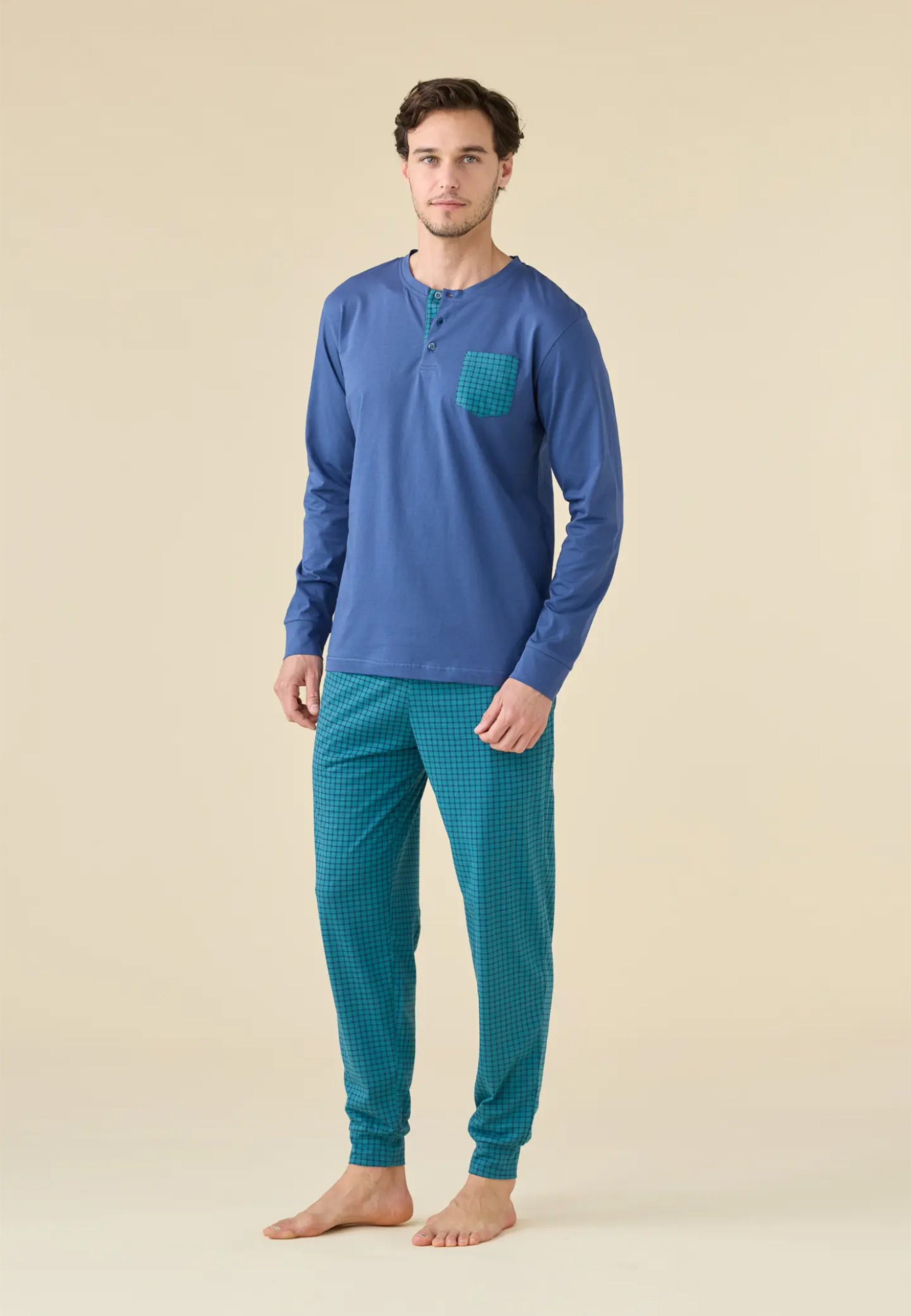 NOI DI NOTTE Pigiama Uomo Lungo Cotone Estivo ART. FC003221