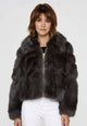 YES ZEE Ecopelliccia Donna Corta Chiusura Zip Invernale G035KO00
