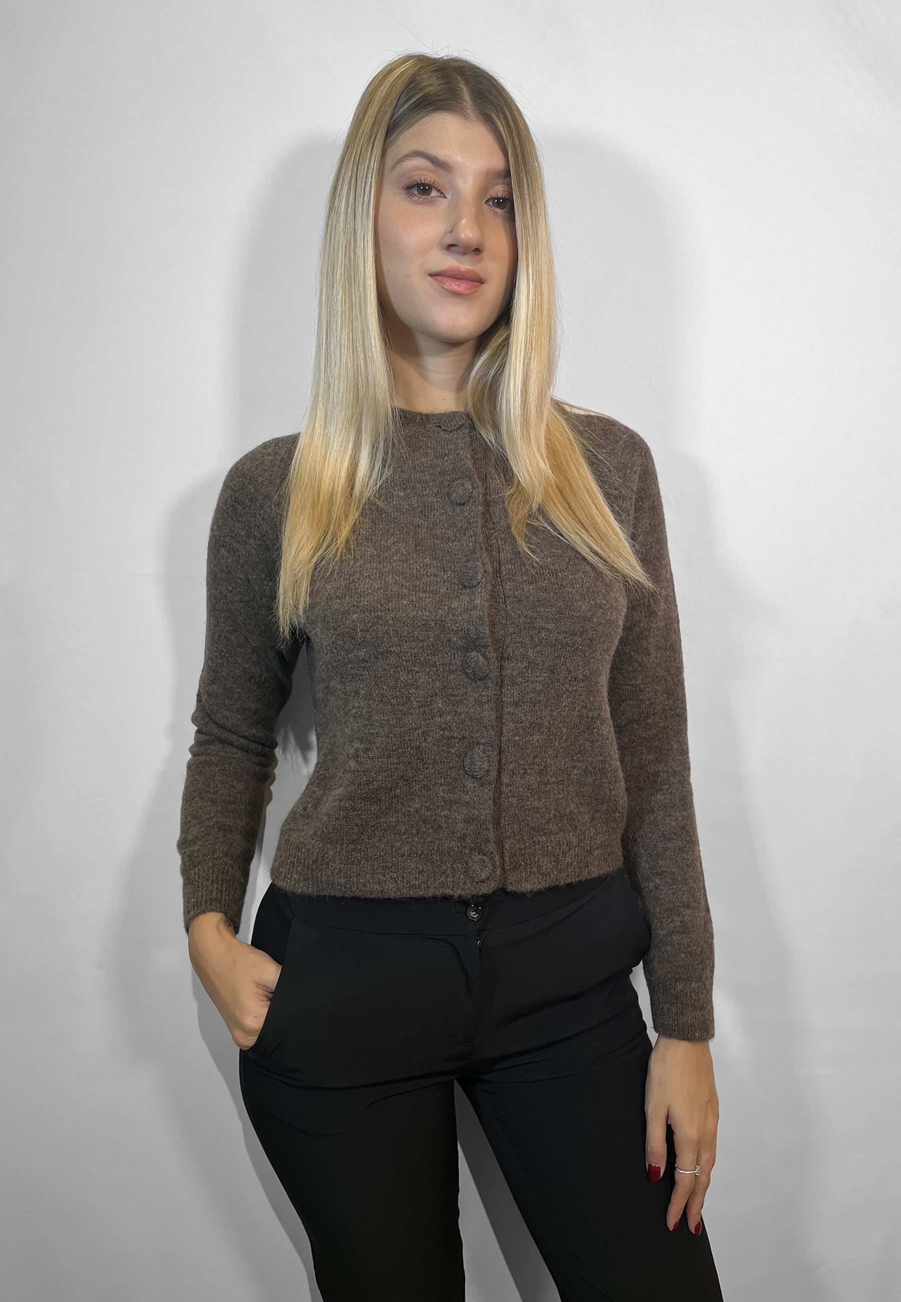 GRAN SASSO Maglia Donna Giacca Coreana Lana Alpaca ART. 23227/36427