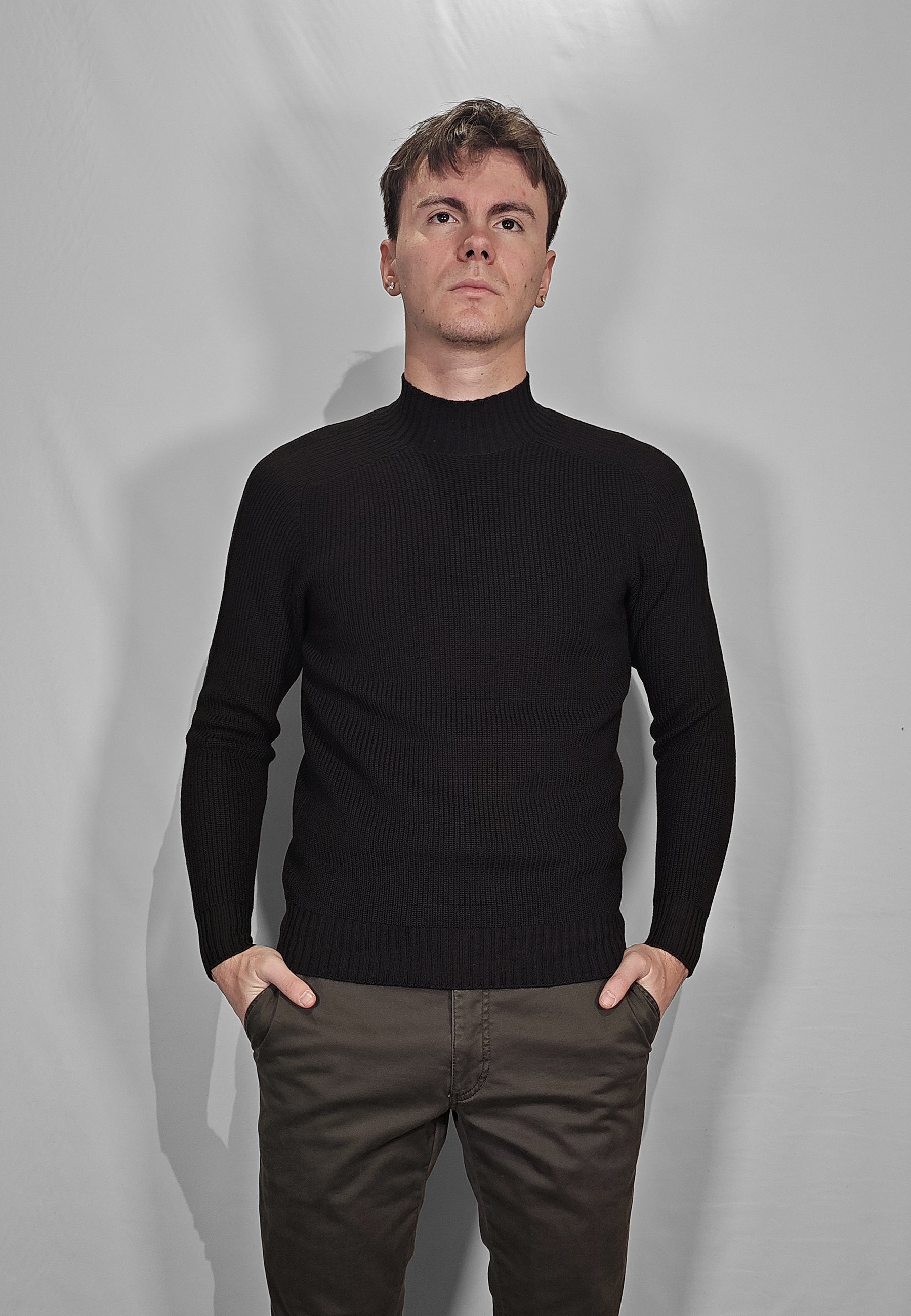 Lupetto Uomo Manica Lunga Costa Inglese 100% Lana Vergine GRAN SASSO 24118/24601