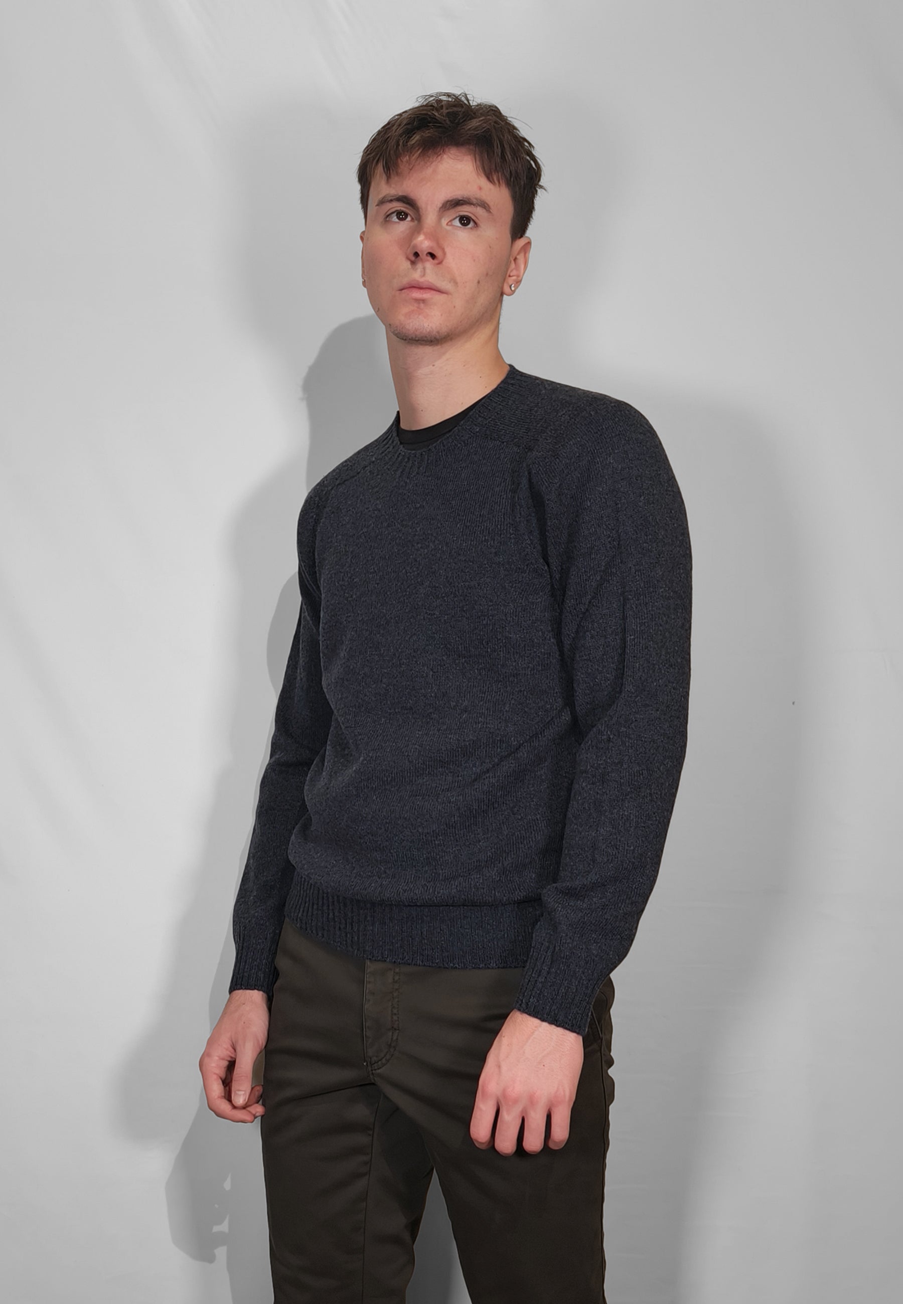 Maglia Uomo Manica Lunga Girocollo 100% Lana Vergine GRAN SASSO 24157/25024