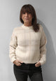 VICOLO Maglia Donna Morbida e Soffice Lavorazione Quadri ART. 55221F