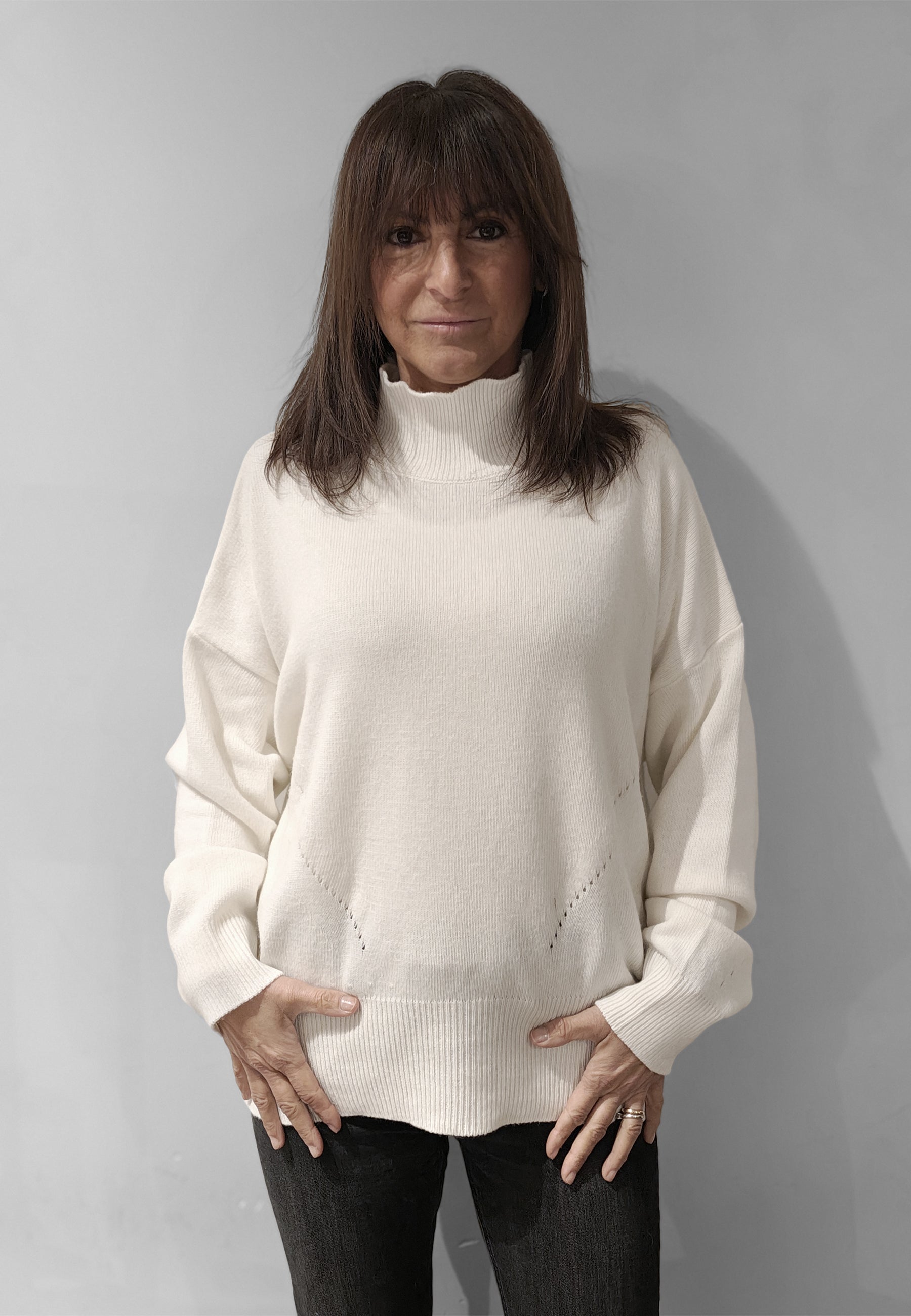 VICOLO Maglia Donna Lupetto Unita Morbida Calda ART. 77359F