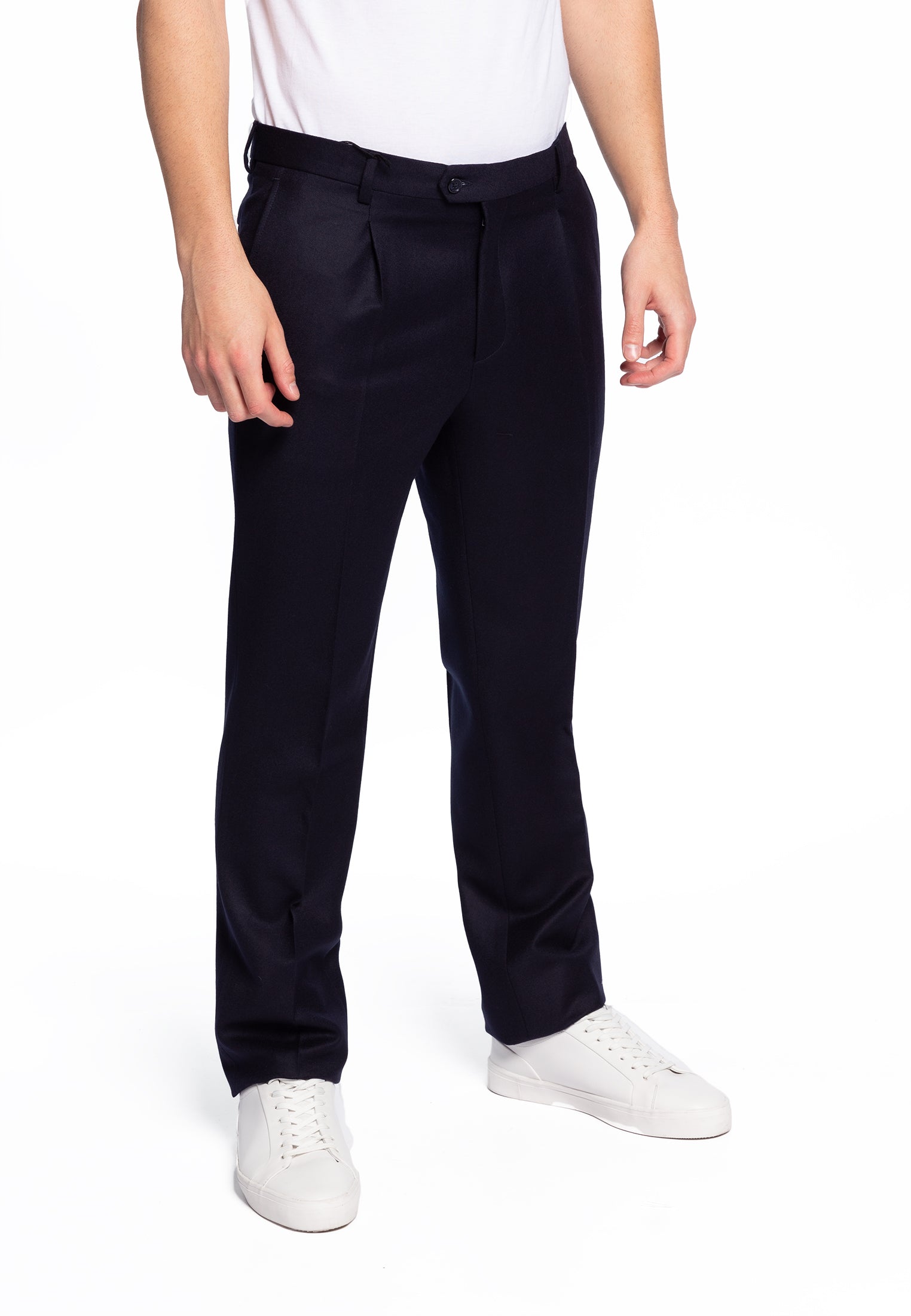 Pantalone Uomo in 100% Flanella di Lana IMAGINE