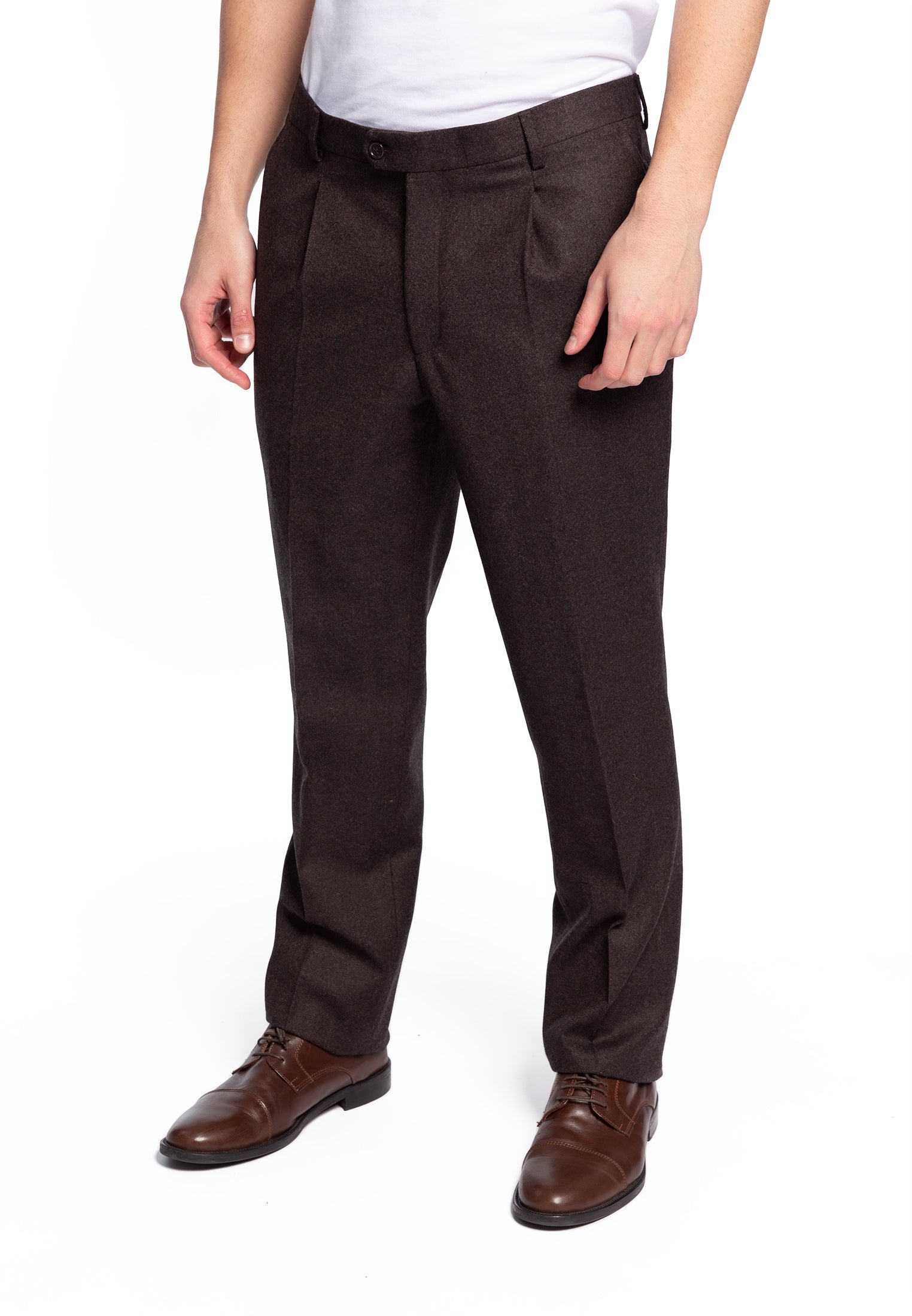 Pantalone Uomo in 100% Flanella di Lana IMAGINE