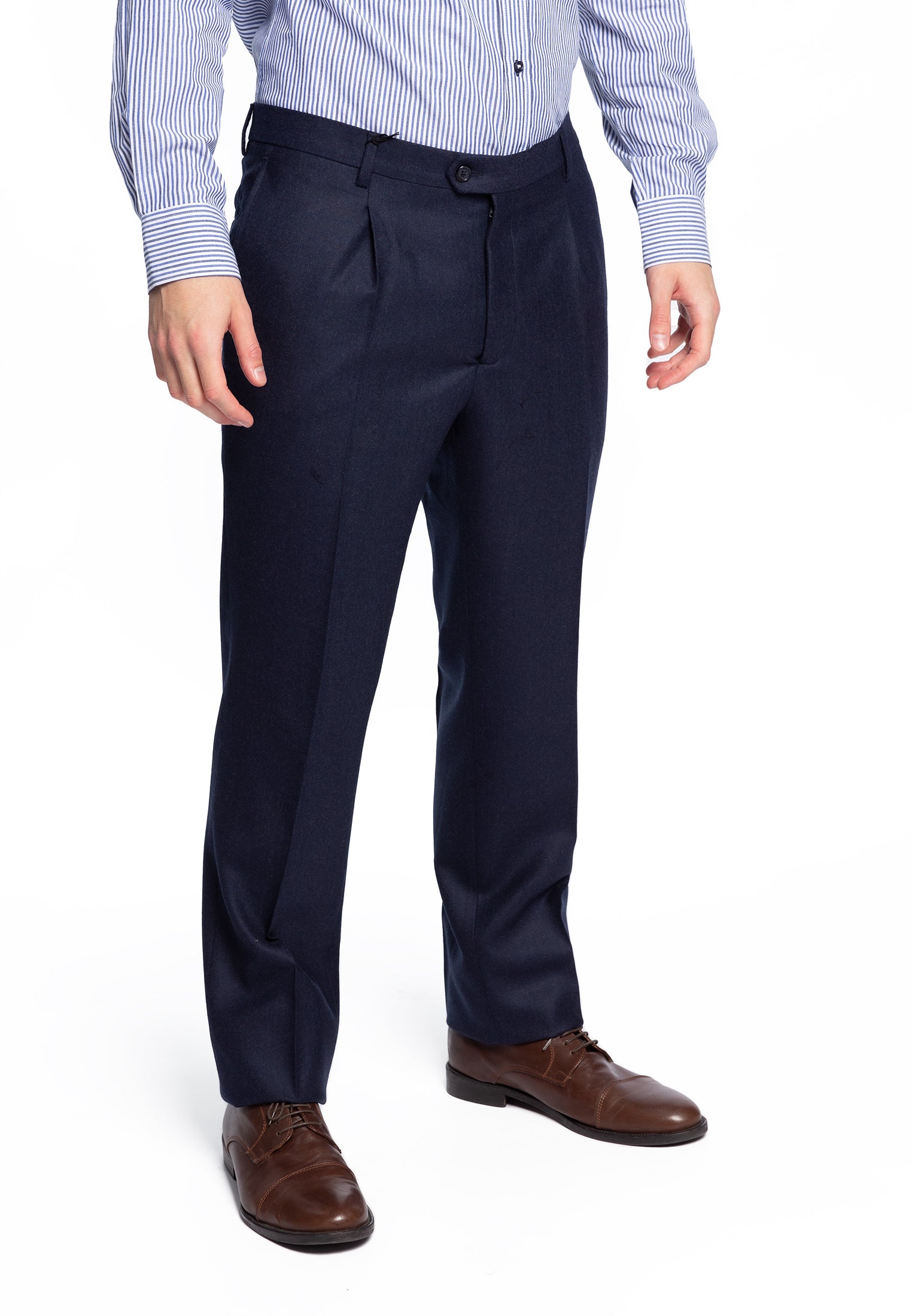 Pantalone Uomo in 100% Flanella di Lana IMAGINE