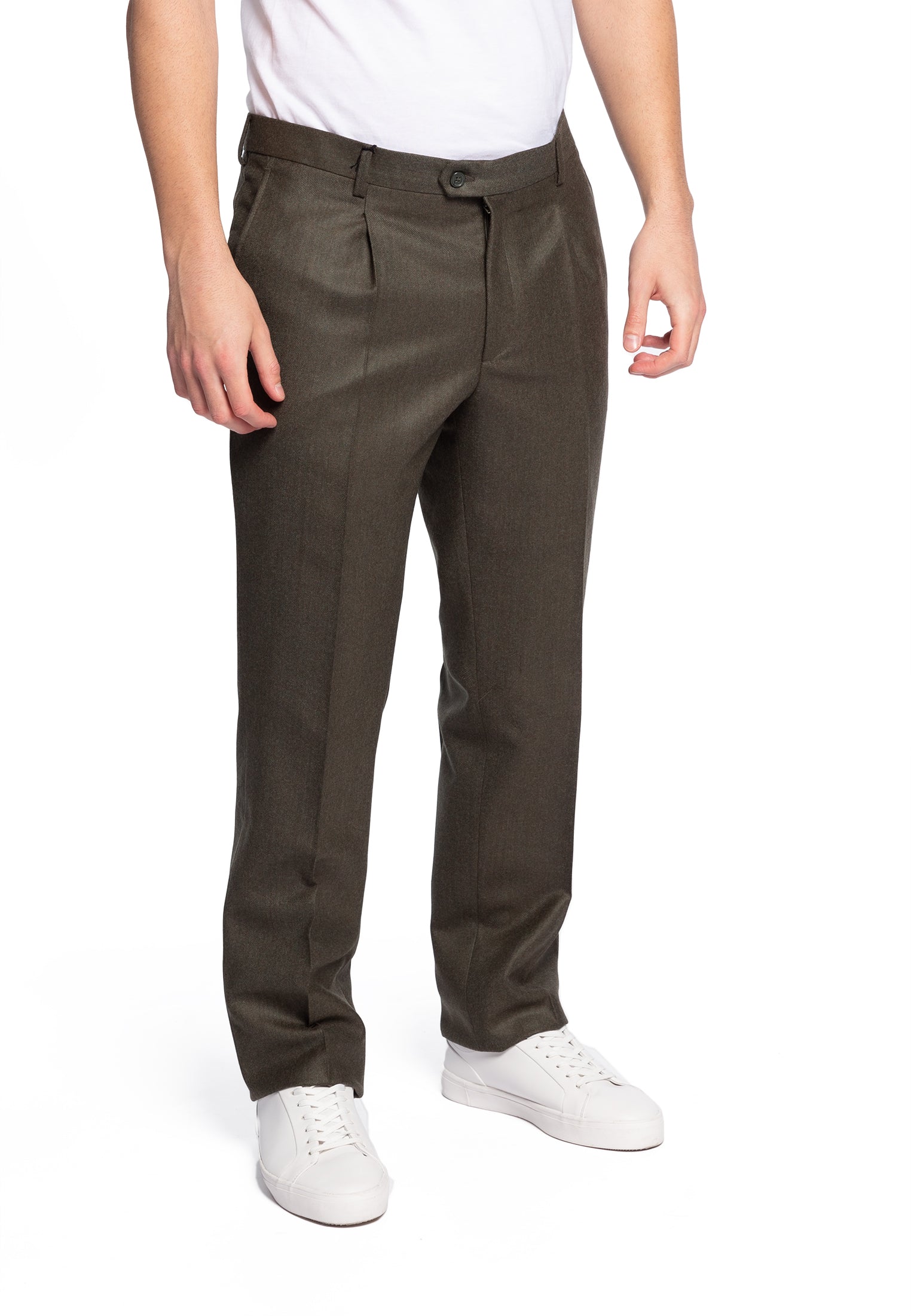 Pantalone Uomo in 100% Flanella di Lana IMAGINE