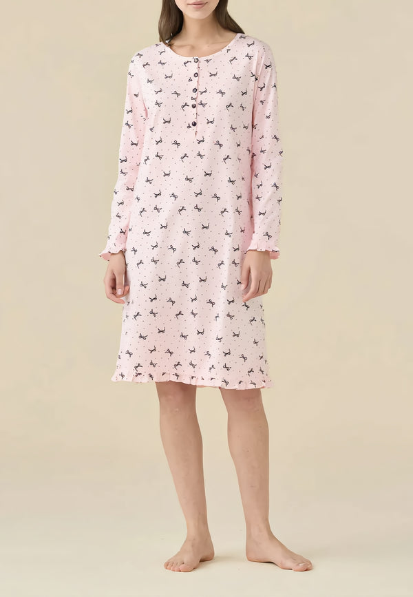 NOI DI NOTTE Camicia Da Notte Donna Lunga Cotone ART. LA003451