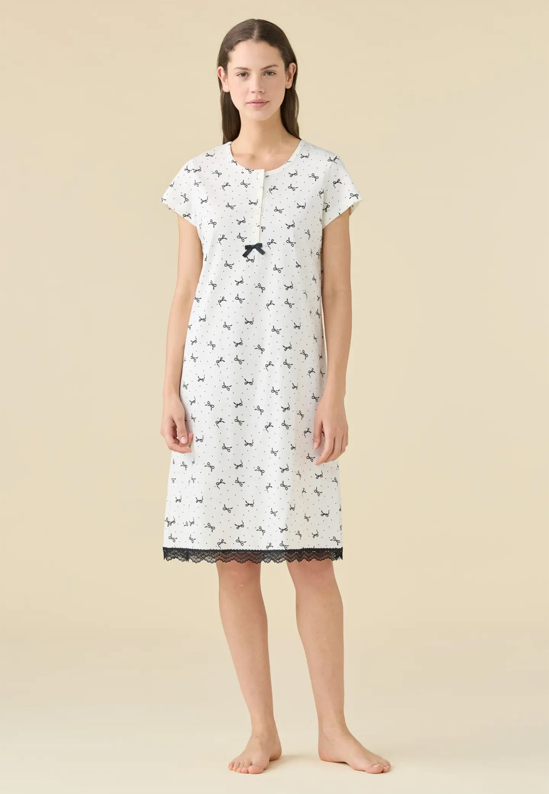 NOI DI NOTTE Camicia Da Notte Donna Cotone Fantasia ART. LA003473