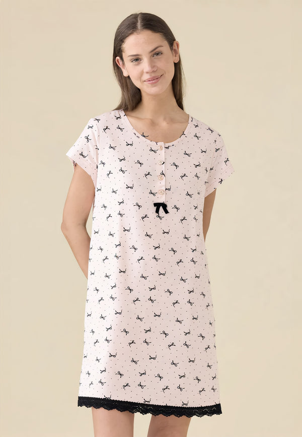 NOI DI NOTTE Camicia Da Notte Donna Cotone Fantasia ART. LA003473