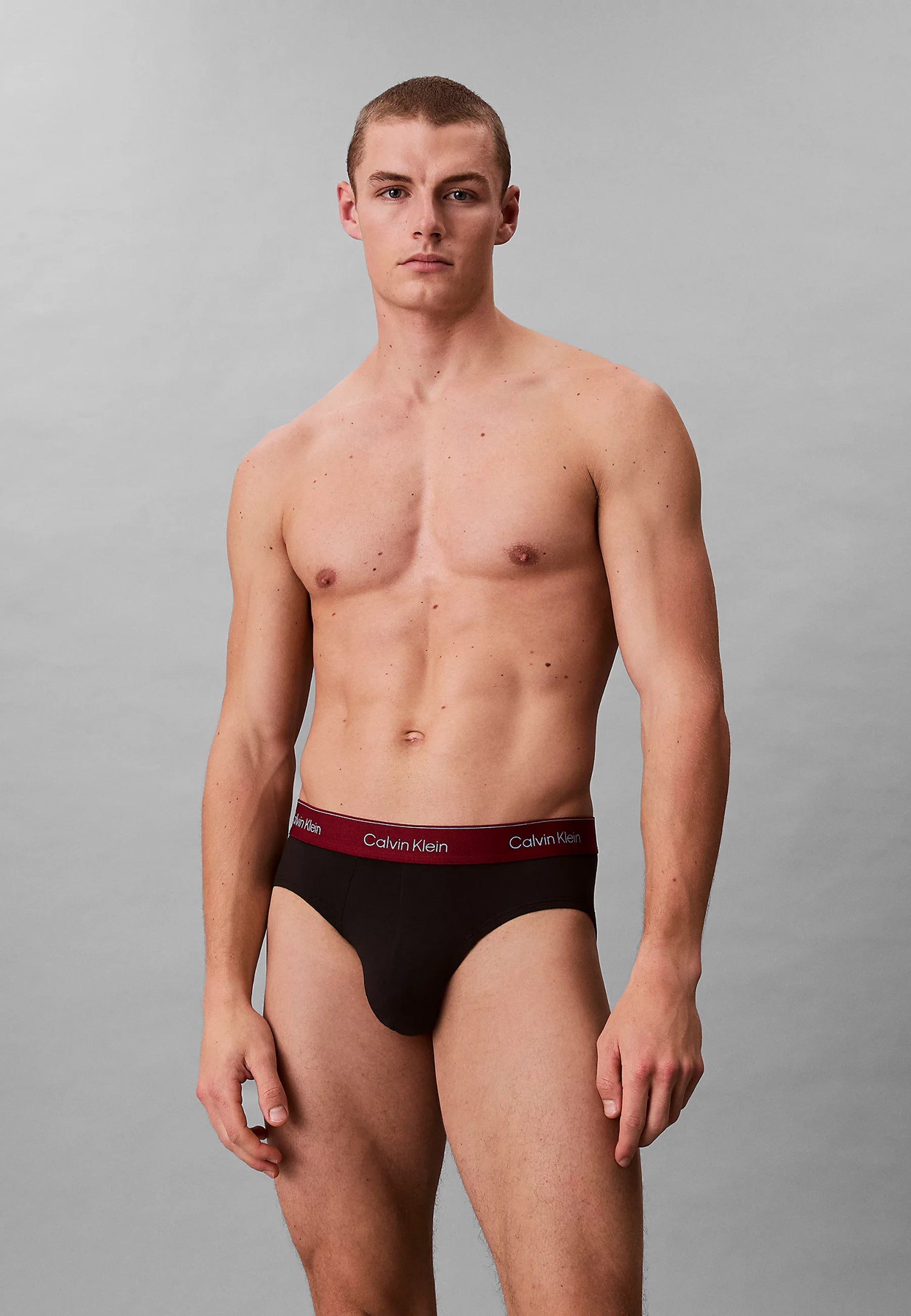 CALVIN KLEIN 3 Slip uomo midi in cotone elasticizzato elastico parlante ART. LV00NB4388