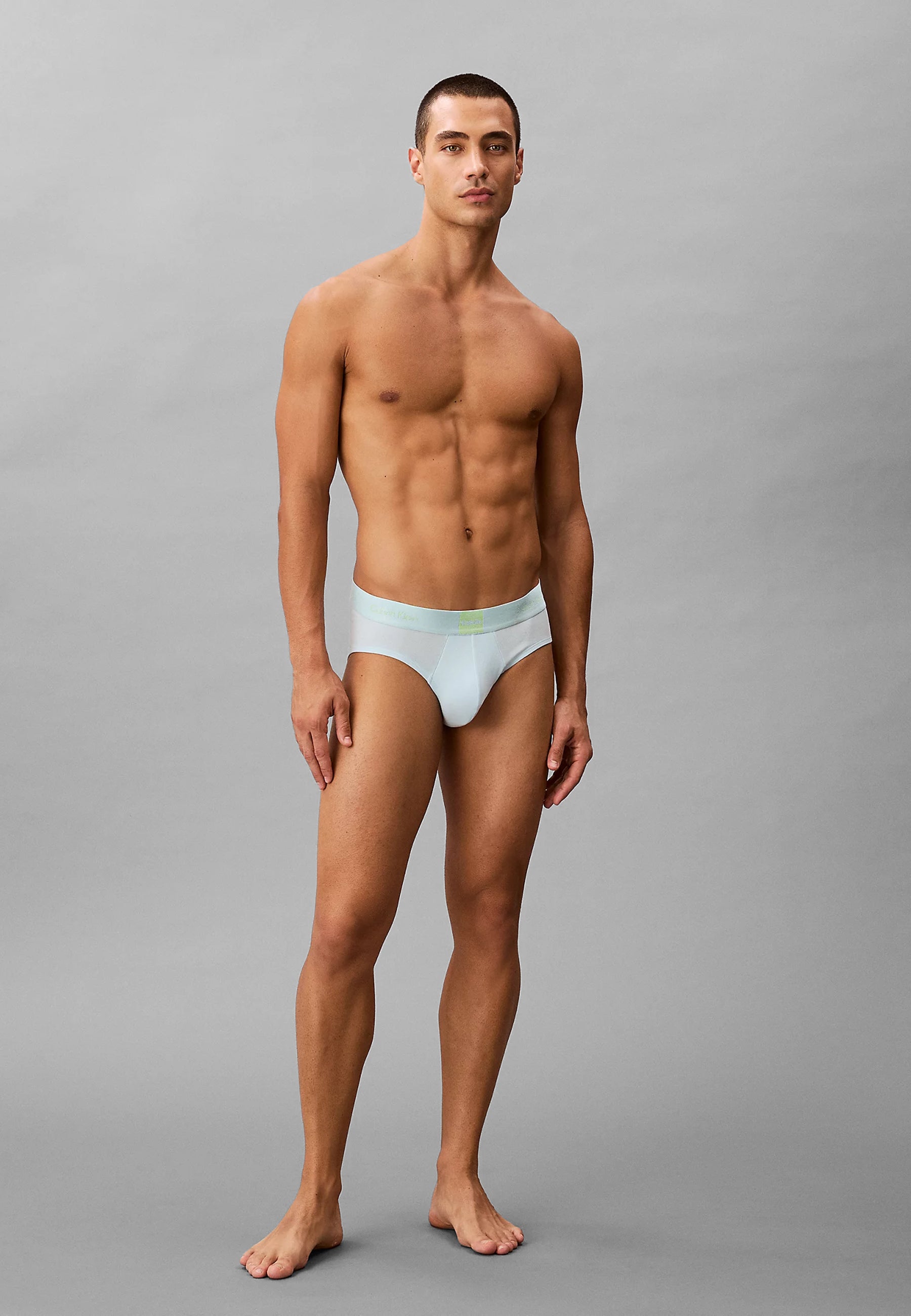 CALVIN KLEIN 3 Slip uomo cotone elasticizzato con elastico parlante ART. LV00NB4475