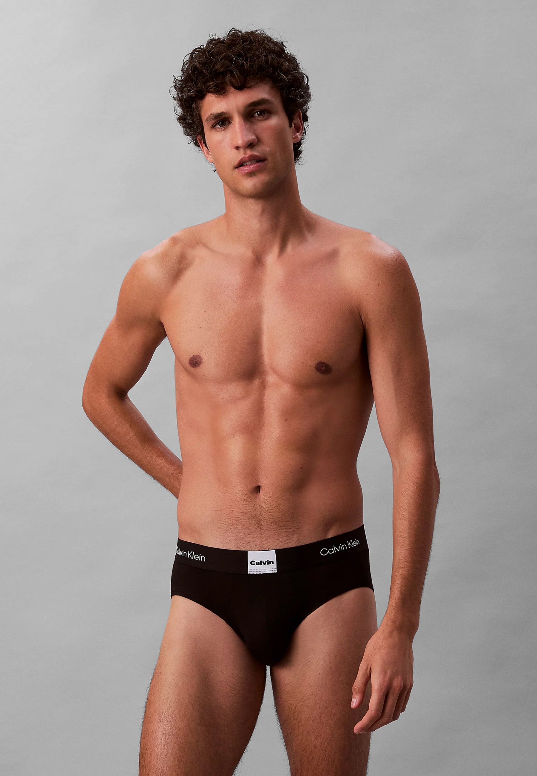 CALVIN KLEIN 3 Slip uomo cotone elasticizzato con elastico parlante ART. LV00NB4475
