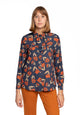 Camicia in Raso fantasia con collo jabot LAURA BIAGIOTTI LB24I1510