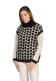 Dolcevita Jacquard Geometrico Bianco e nero LAURA BIAGIOTTI LB24I3003
