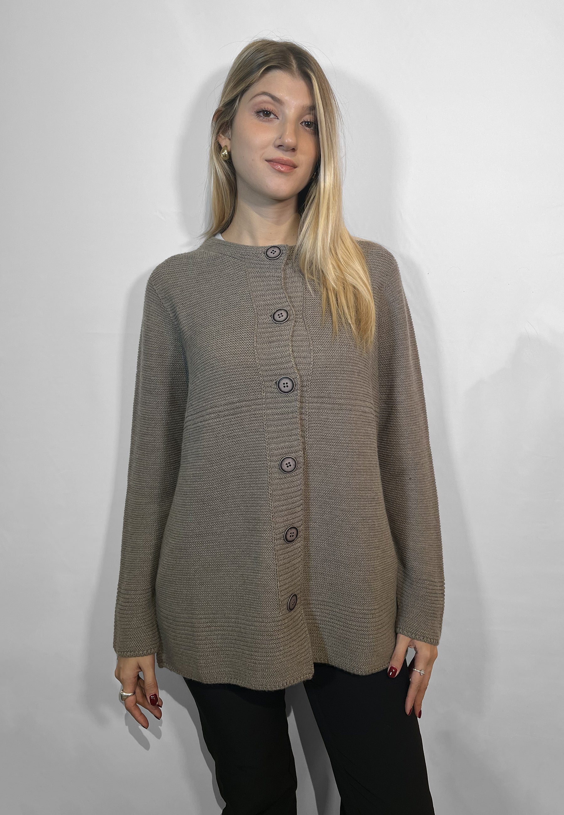 LE MORBIDE Giacca Maglia da Donna a Coreana in Lana ART. 01955