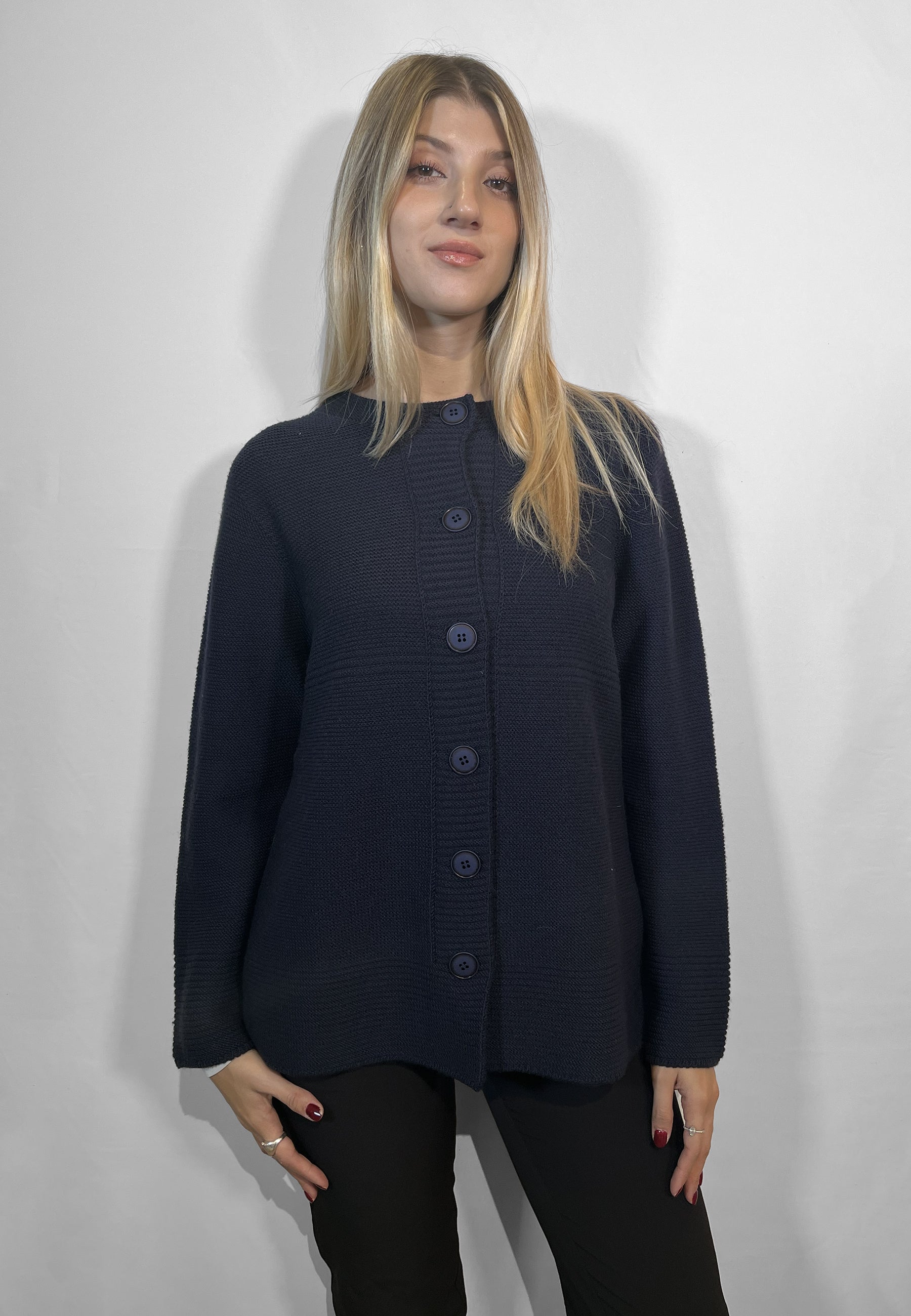 LE MORBIDE Giacca Maglia da Donna a Coreana in Lana ART. 01955