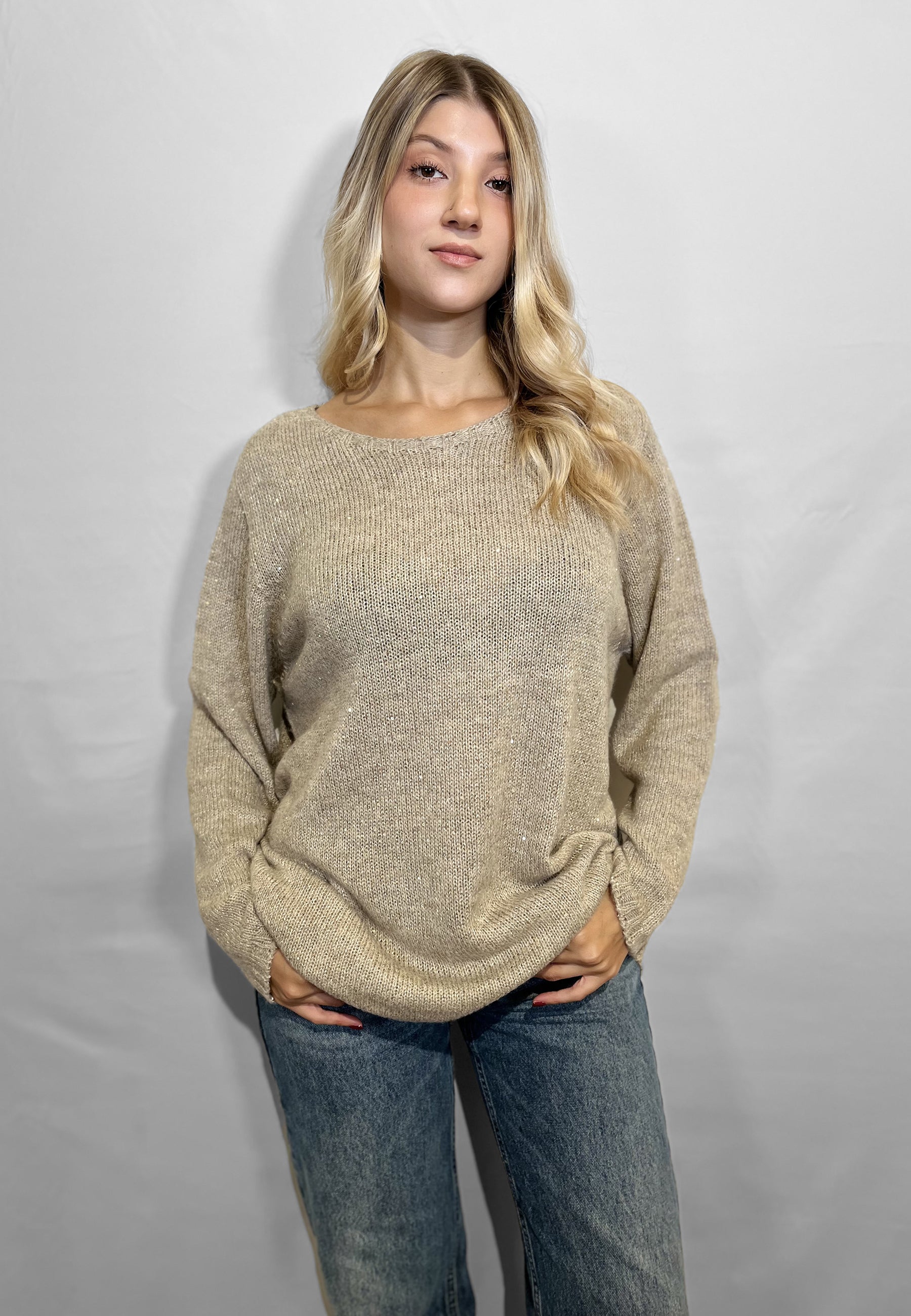 LE MORBINE Maglia Donna Manica Lunga Over Lana ART. 02109