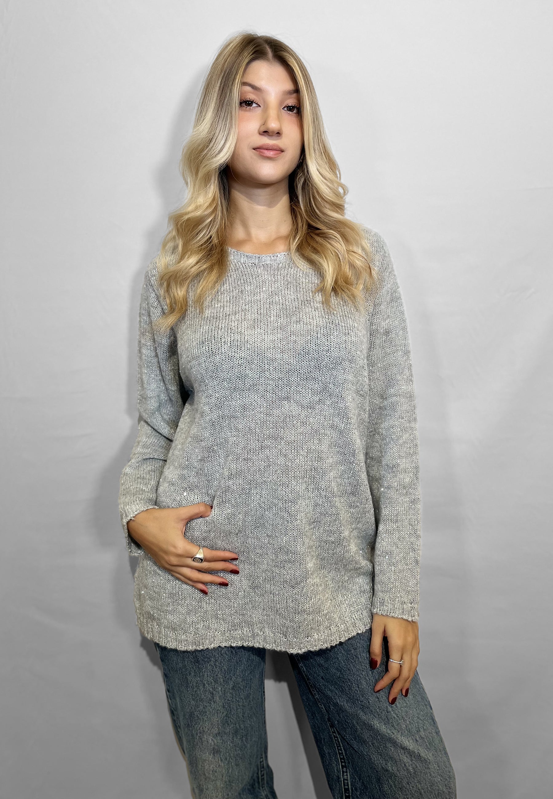 LE MORBINE Maglia Donna Manica Lunga Over Lana ART. 02109