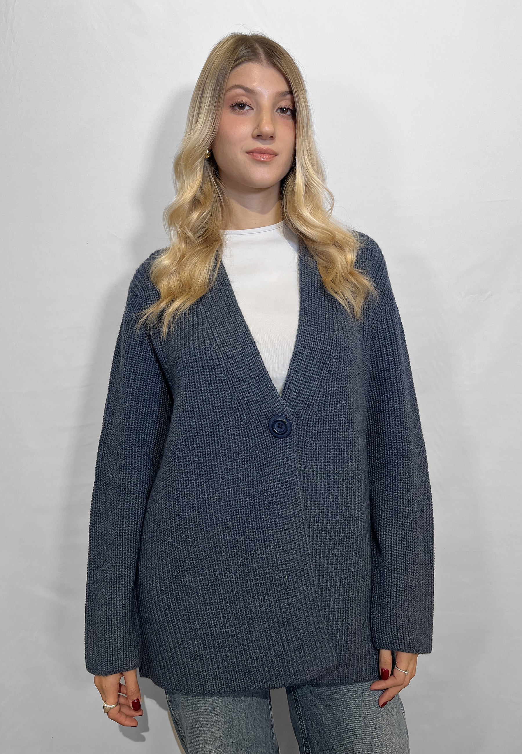 LE MORBIDE Giacca Donna Maglia Cardigan Lana Maglia Inglese ART. 02112