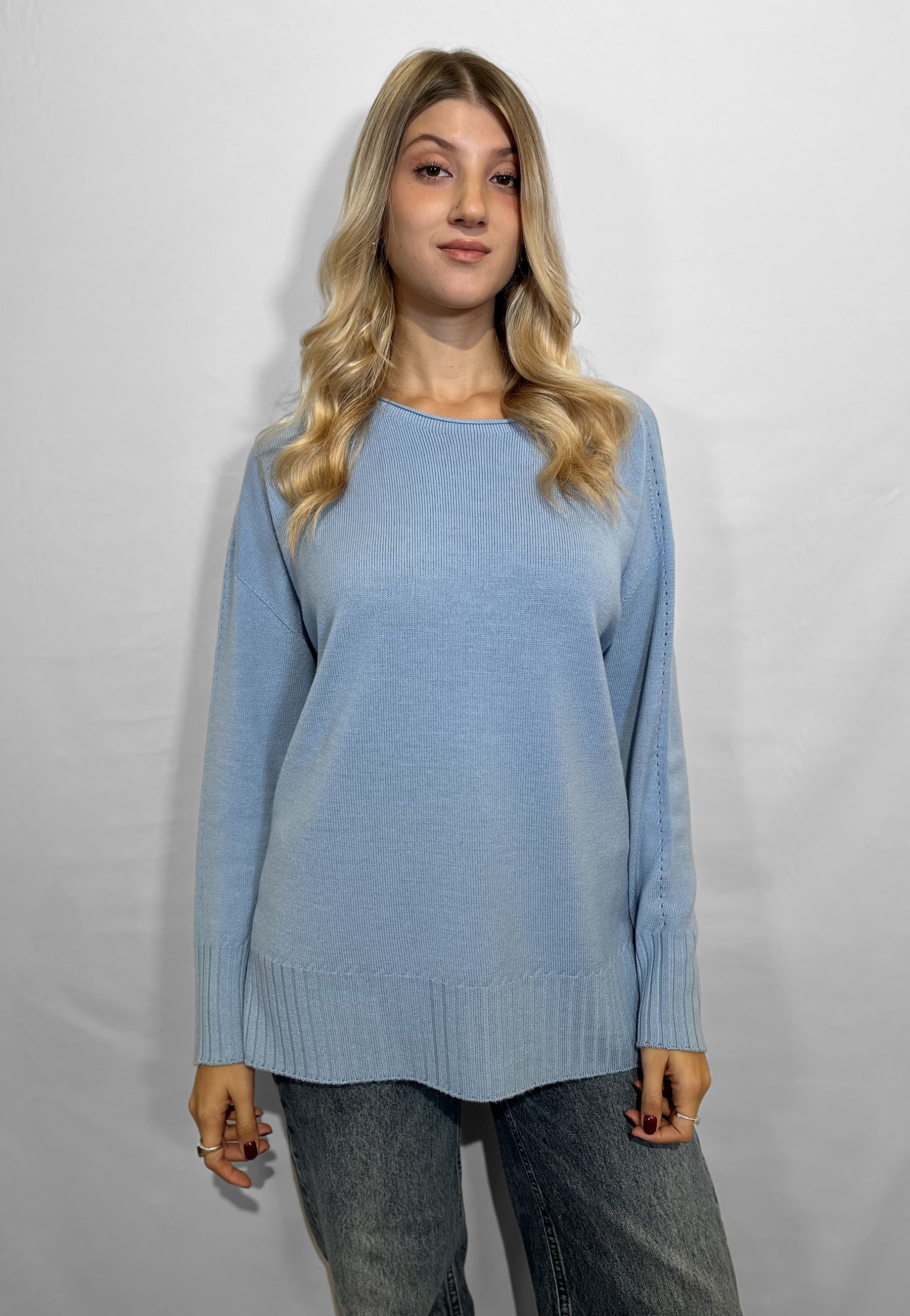 LE MORBIDE Maglia Donna Manica Lunga in Pura Lana ART. 02122