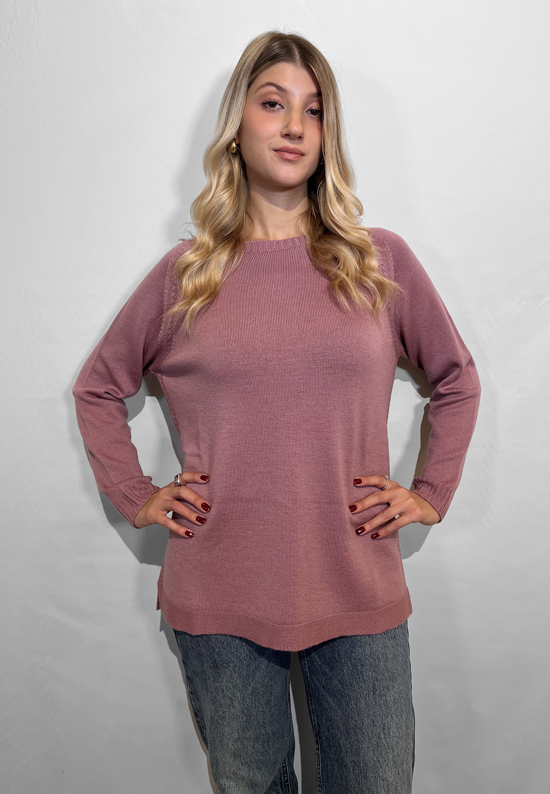 LE MORBIDE Maglia Donna Manica Lunga in Pura Lana ART. 02122