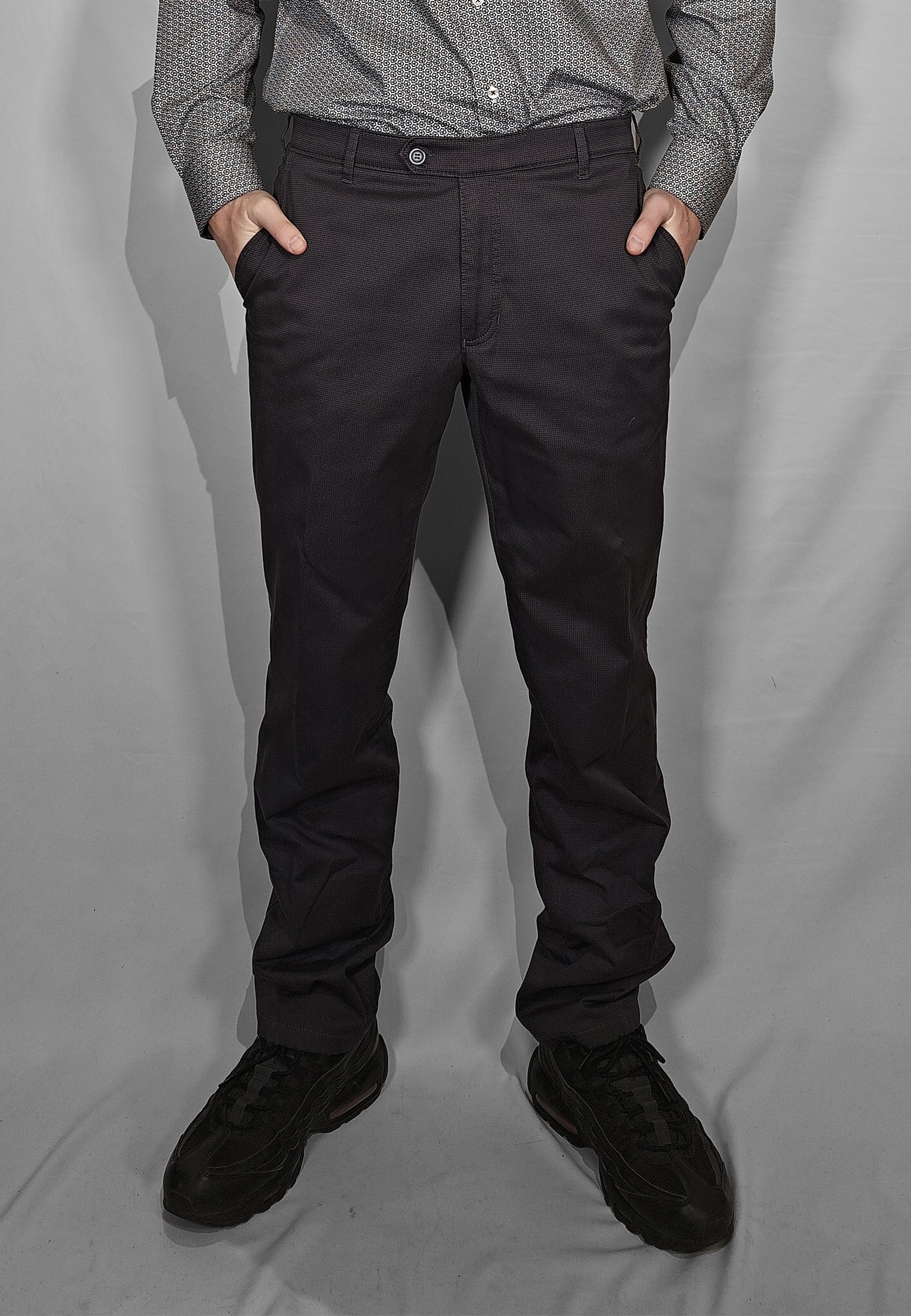 LUIGI MORINI Pantalone Uomo Fustagno Imbottito Microfantasia ART. 4345 TUX