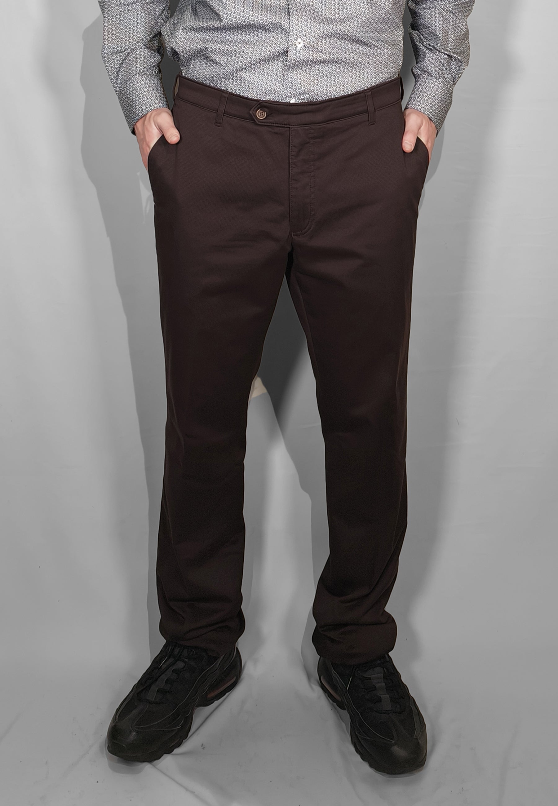 LUIGI MORINI Pantalone Uomo Fustagno Imbottito Microfantasia ART. 4345 TUX