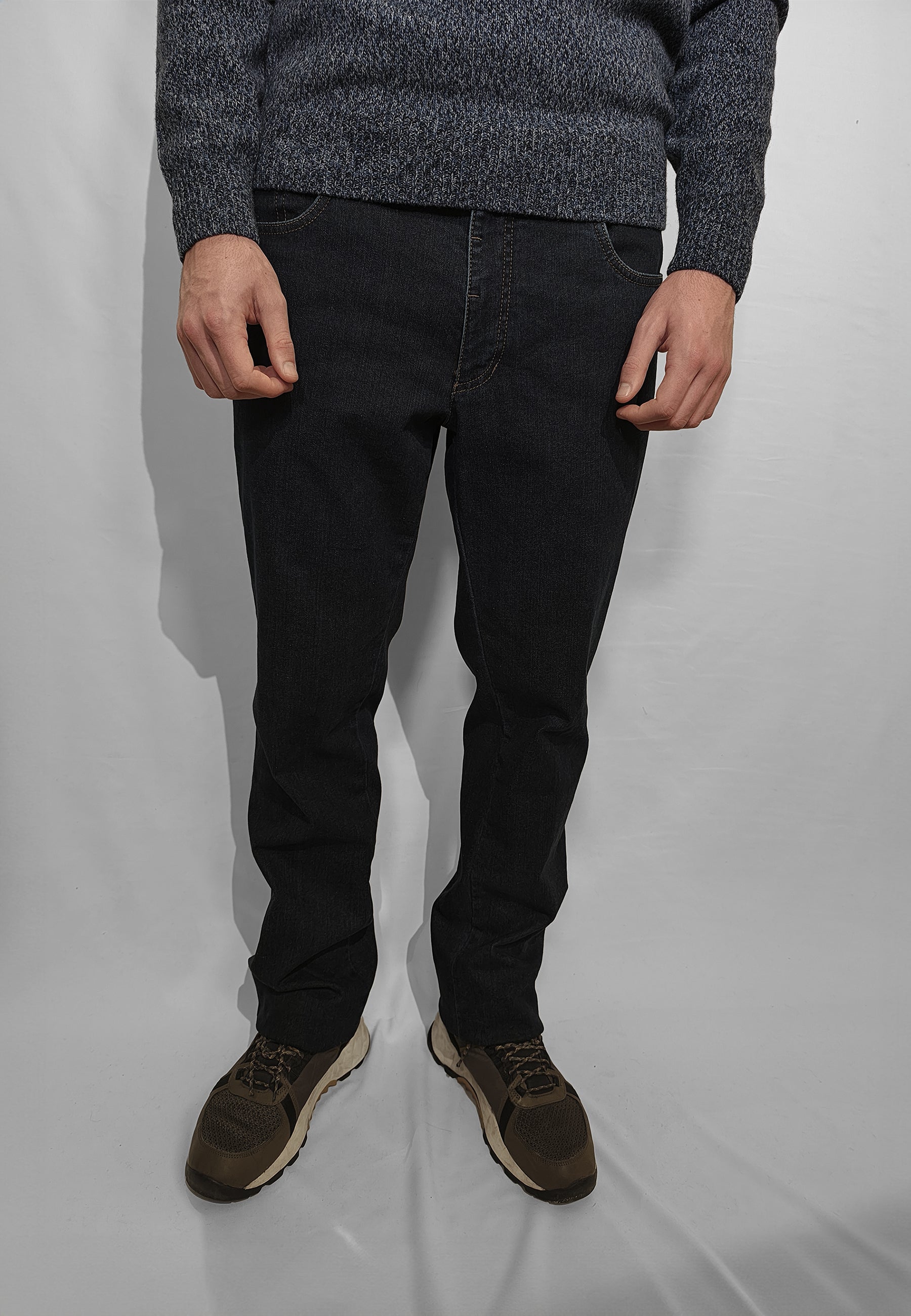 LUIGI MORINI Pantalone Uomo Tessuto Jeans Cotone Foderato ART. 8560 DAVOS