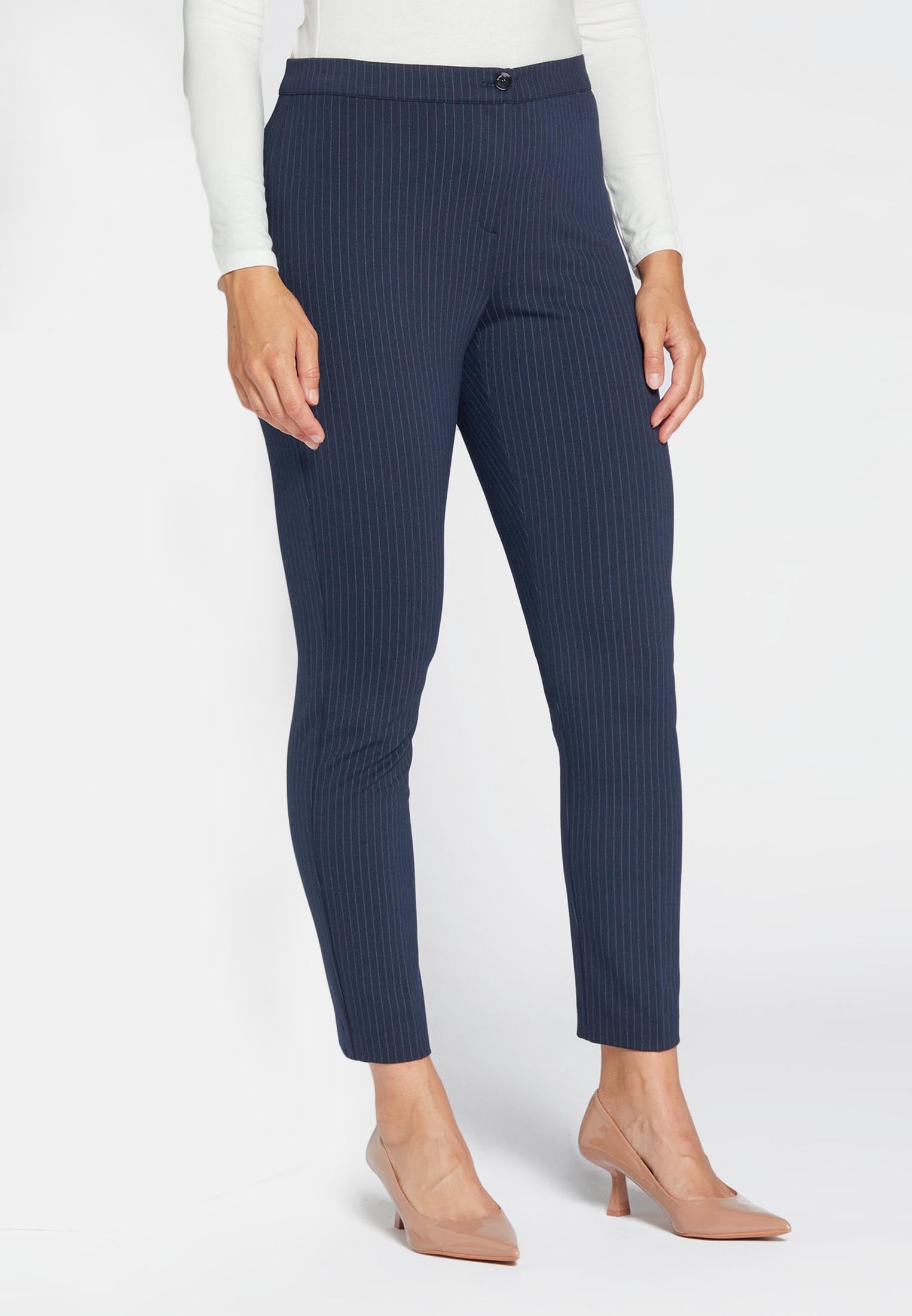 Pantalone dritto gessato LUISA VIOLA P802F1-9657